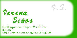 verena sipos business card